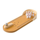 Mini Jeu de Bowling en Bois 28,5 cm - Livraison offerte