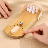 Mini Jeu de Bowling en Bois 28,5 cm - Livraison offerte