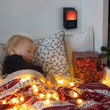 Mini radiateur électrique à effet cheminé avec télécommande et écran LCD - Livraison offerte