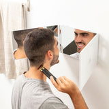 Miroir de salle de bain avec lumière LED et vision à 360° - Livraison offerte