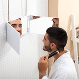 Miroir mural de salle de bain avec lumière LED et vision à 360° - Livraison offerte