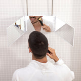 Miroir mural de salle de bain avec lumière LED et vision à 360° - Livraison offerte
