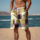Short de plage à séchage rapide avec patchwork imprimé - Livraison offerte