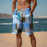 Short de plage à séchage rapide avec patchwork imprimé - Livraison offerte