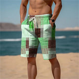 Short de plage à séchage rapide avec patchwork imprimé - Livraison offerte