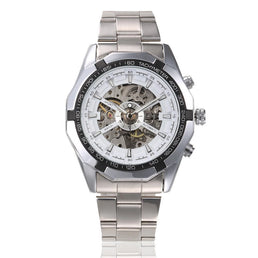 Montre à quartz en argent design pour homme - Livraison offerte