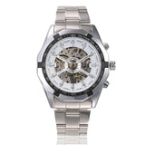 Montre à quartz en argent design pour homme - Livraison offerte