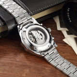 Montre à quartz en argent design pour homme - Livraison offerte