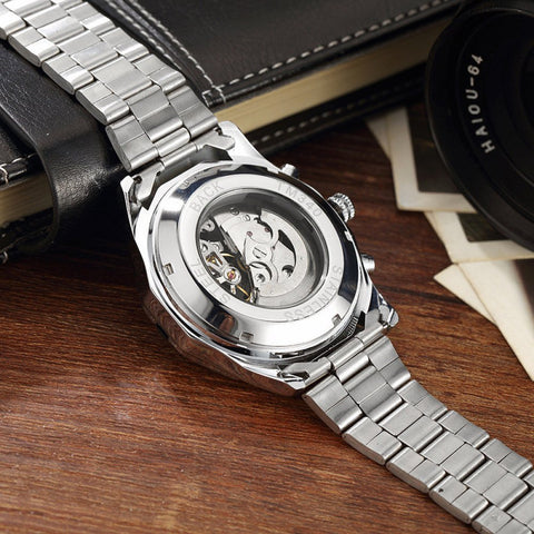 Montre à quartz en argent design pour homme - Livraison offerte