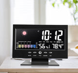 1 horloge de station météo avec écran de couleur + 1 radio rétro portable fm am avec sangle de transport - livraison offerte