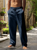 Pantalon léger respirant en coton chanvre pour homme - Livraison offerte