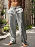 Pantalon léger respirant en coton chanvre pour homme - Livraison offerte