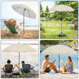 Parasol de page et de jardin résistant aux UV 175 cm de diamètre avec housse de protection - Livraison offerte