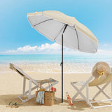Parasol de page et de jardin résistant aux UV 175 cm de diamètre avec housse de protection - Livraison offerte