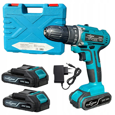 Perceuse visseuse sans fil avec mallette + 2 batteries - Livraison offerte