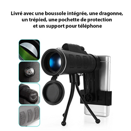 Télescope Monoculaire Haute-gamme 40x60 Longue Distance - Livraison offerte