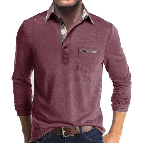 Polo à manche longue pour homme avec un look élégant et tendance - Livraison offerte