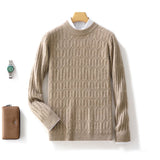 Pull en cachemire à manche longue pour homme - Livraison offerte