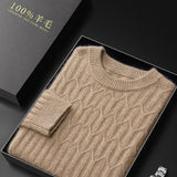 Pull en cachemire à manche longue pour homme - Livraison offerte