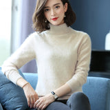 Pull épais chaud pour femme 100% vison cachemire - Livraison offerte