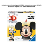 Puzzle 3D Ball 72 pièces - Disney Mickey Mouse - Livraison offerte