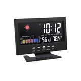 1 horloge de station météo avec écran de couleur + 1 radio rétro portable fm am avec sangle de transport - livraison offerte