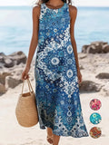 Robe d’été décontractée style bohème florale avec poches - Livraison offerte