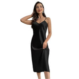 Robe de nuit longue satinée - Livraison offerte