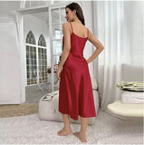 Robe de nuit longue satinée - Livraison offerte