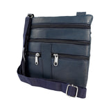 1 sac à bandoulière en cuir véritable + 1 Sac banane en cuir véritable - Livraison offerte