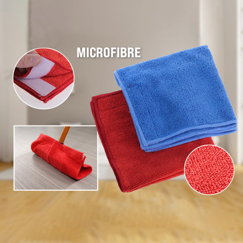 Lot de 4 Serpillères microfibre avec Velcro - Livraison offerte