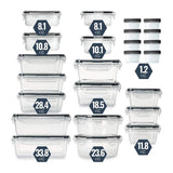 Set de 24 boîtes de conservation des aliments avec récipients en plastique étanches - Livraison offerte