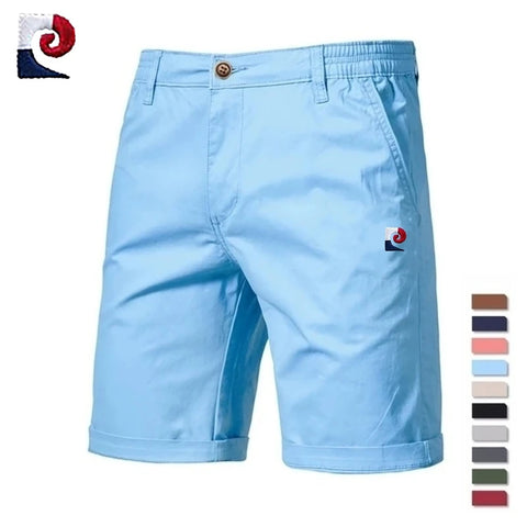 Short Bermuda décontracté taille élastique avec motif bleu-blanc-rouge - Livraison offerte