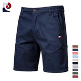 Short Bermuda décontracté taille élastique avec motif bleu-blanc-rouge - Livraison offerte