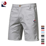 Short Bermuda décontracté taille élastique avec motif bleu-blanc-rouge - Livraison offerte