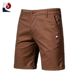 Short Bermuda décontracté taille élastique avec motif bleu-blanc-rouge - Livraison offerte