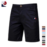 Short Bermuda décontracté taille élastique avec motif bleu-blanc-rouge - Livraison offerte