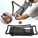 Tabouret confortable de jardin pliable avec poche pour outils - Livraison offerte