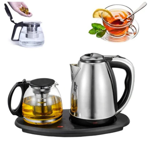 Bouilloire électrique + infuseur à thé avec base chauffante - Livraison offerte