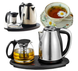 Bouilloire électrique + infuseur à thé avec base chauffante - Livraison offerte