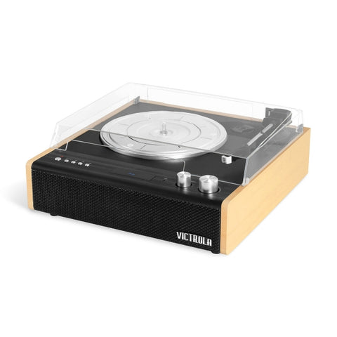 Tourne-disques Victrola bois et plastique avec connectivité USB et Bluetooth possible - Livraison offerte