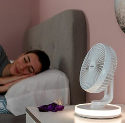 Ventilateur de Bureau Rechargeable avec LED - Livraison offerte