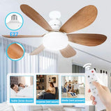 Ventilateur Plafond silencieux 40 W avec télécommande 3 vitesses - Livraison Offerte