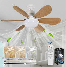 Ventilateur Plafond silencieux 40 W avec télécommande 3 vitesses - Livraison Offerte