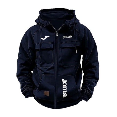 Veste à capuche doublée pour homme avec plusieurs poches - Livraison offerte