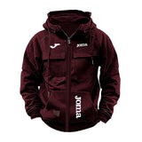 Veste à capuche doublée pour homme avec plusieurs poches - Livraison offerte