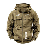 Veste à capuche doublée pour homme avec plusieurs poches - Livraison offerte