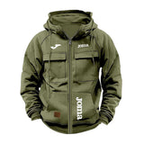 Veste à capuche doublée pour homme avec plusieurs poches - Livraison offerte