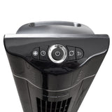 Ventilateur colonne noir silencieux 60W avec ioniseur purificateur d'air et télécommande - Livraison offerte