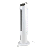 Ventilateur colonne blanc silencieux 60W avec télécommande et affichage digital - Livraison offerte